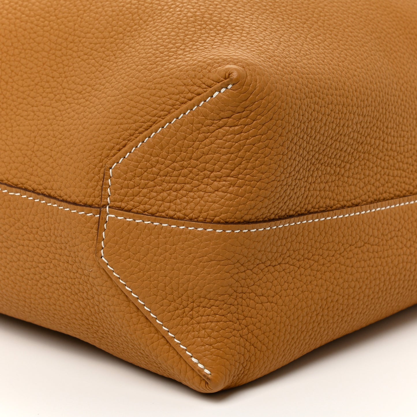 Taurillon Clemence Double Sens 45 Reversible Tote Sesame Lime