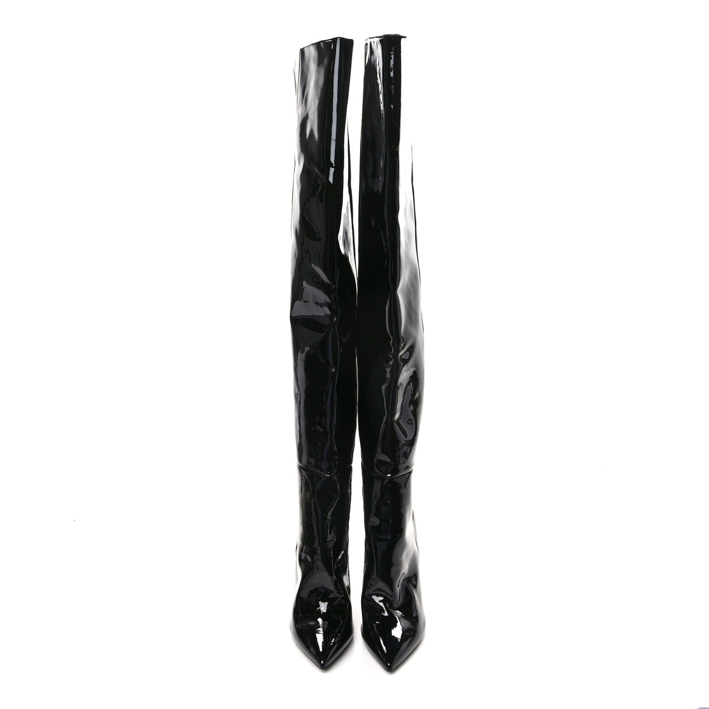 Patent Over The Knee Boots 41 Black