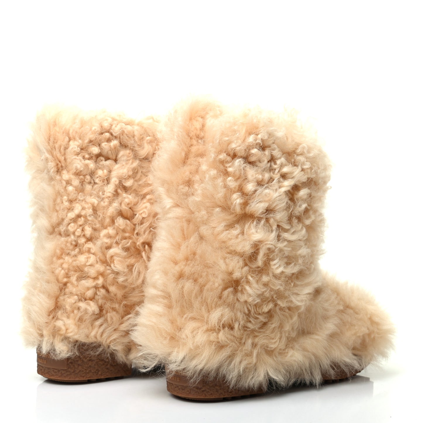 Shearling Boots 39 Beige