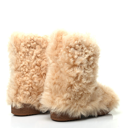 Saint Laurent Shearling Boots 39 Beige 4 of 7