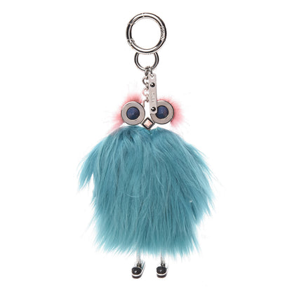 Fendi Mink Alpaca Fur Hypnoteyes Witches Bag Charm Acqua 1 of 4