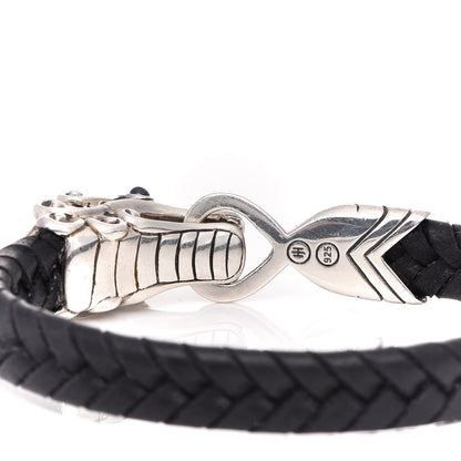 John Hardy Sterling Silver Blue Sapphire Naga Dragon Legend Bracelet Black 5 of 7