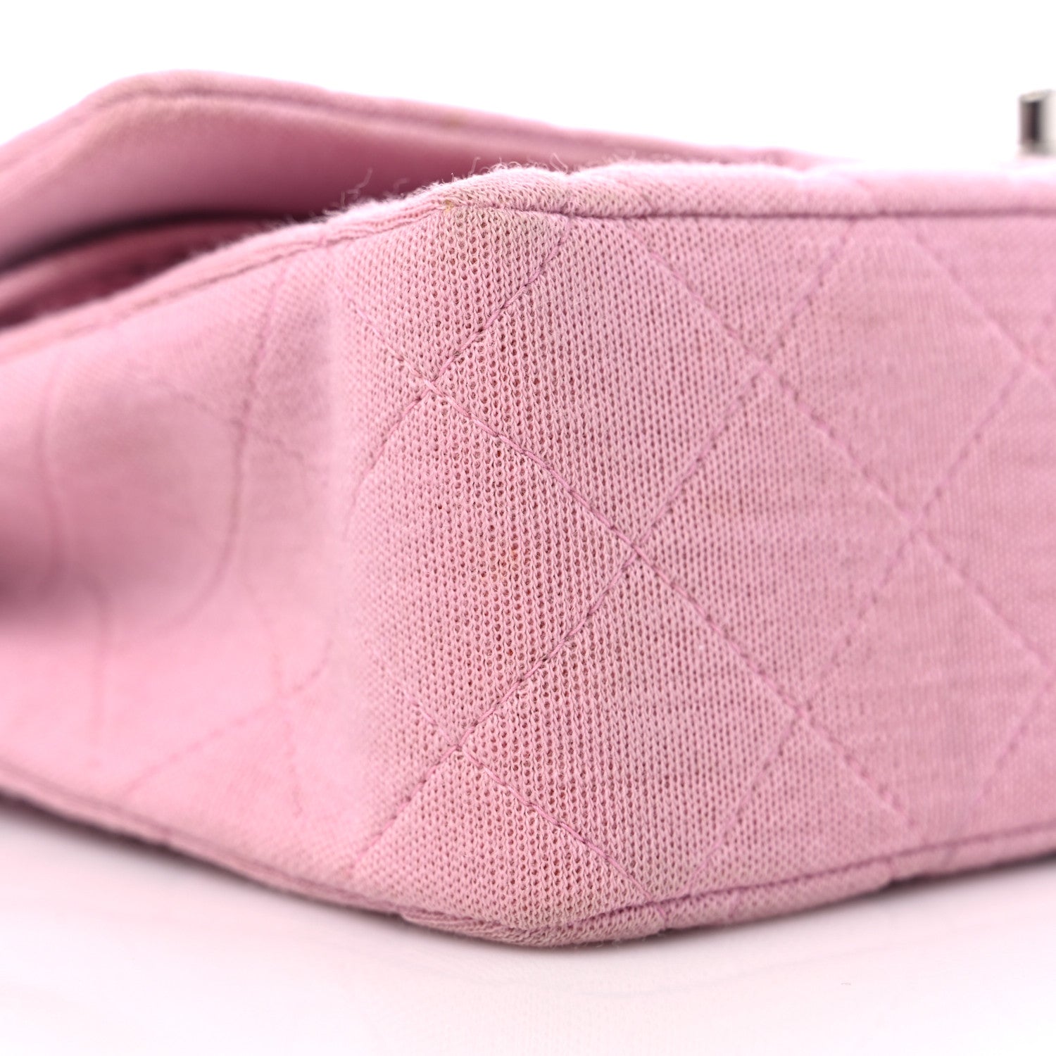 Chanel Jersey Quilted Medium Double Flap Pink 8 of 12