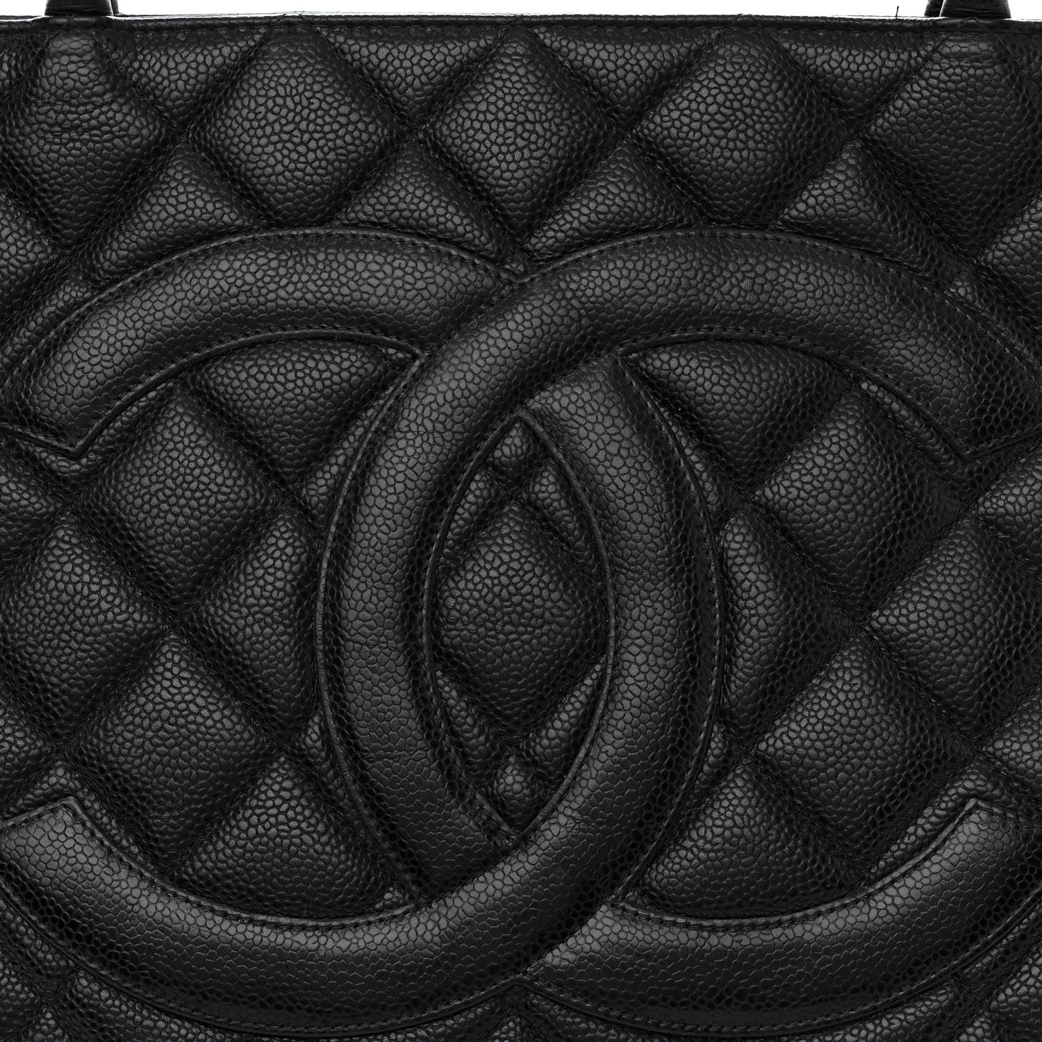 Chanel Caviar Quilted Medallion Tote Black 8 of 11