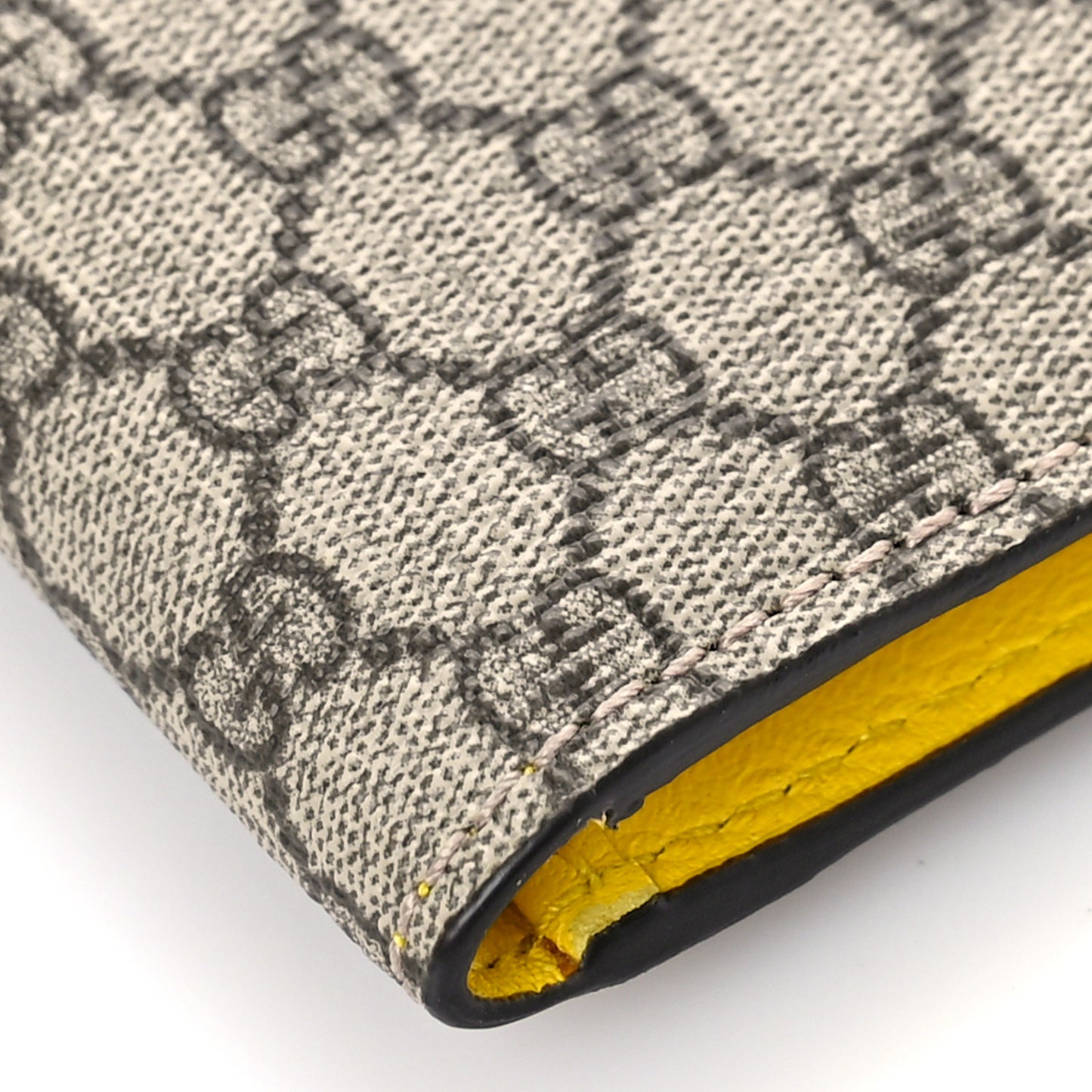 GG Plus Monogram Bi-Fold Wallet Yellow