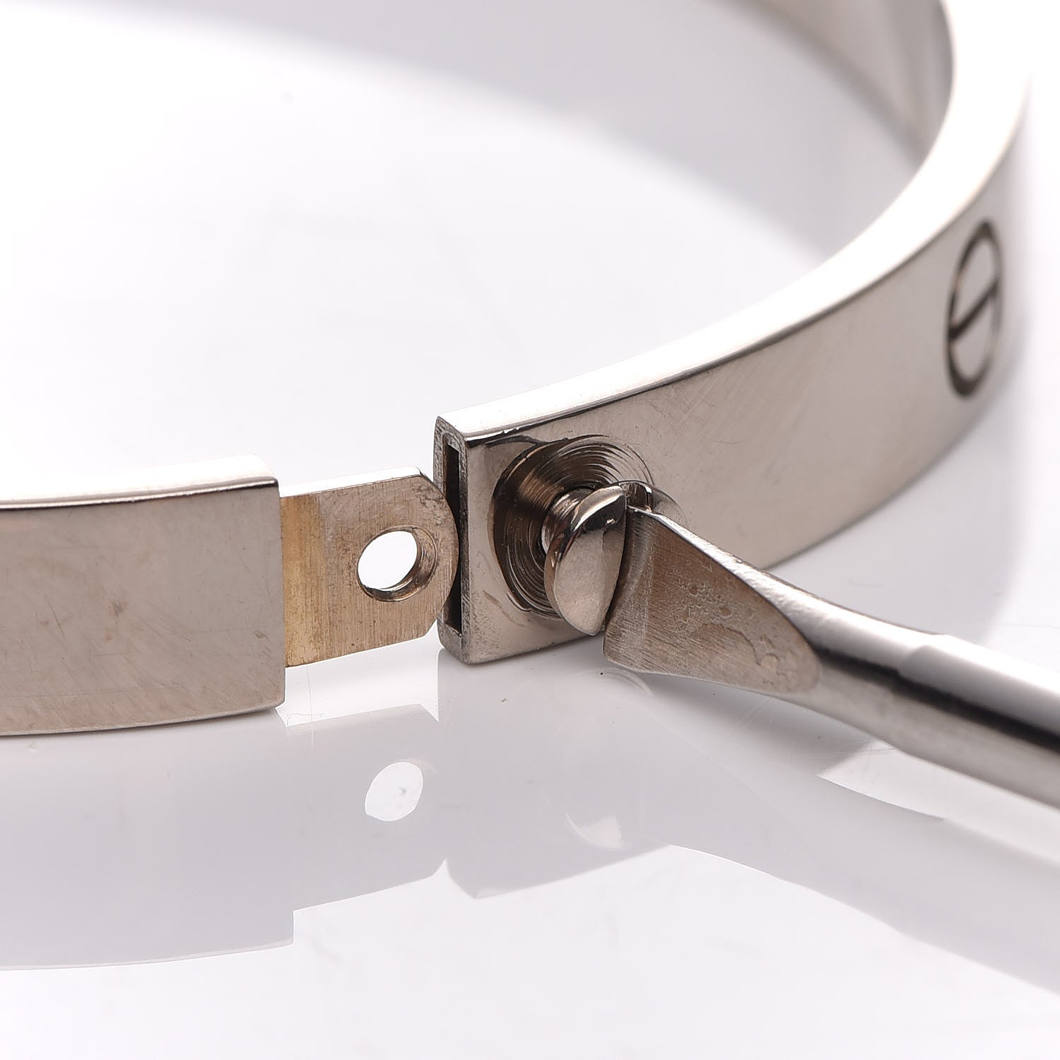 Cartier 18K White Gold LOVE Bracelet 19 7 of 8