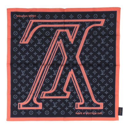 Louis Vuitton Silk Monogram Upside Down Scarf Marine 1 of 4