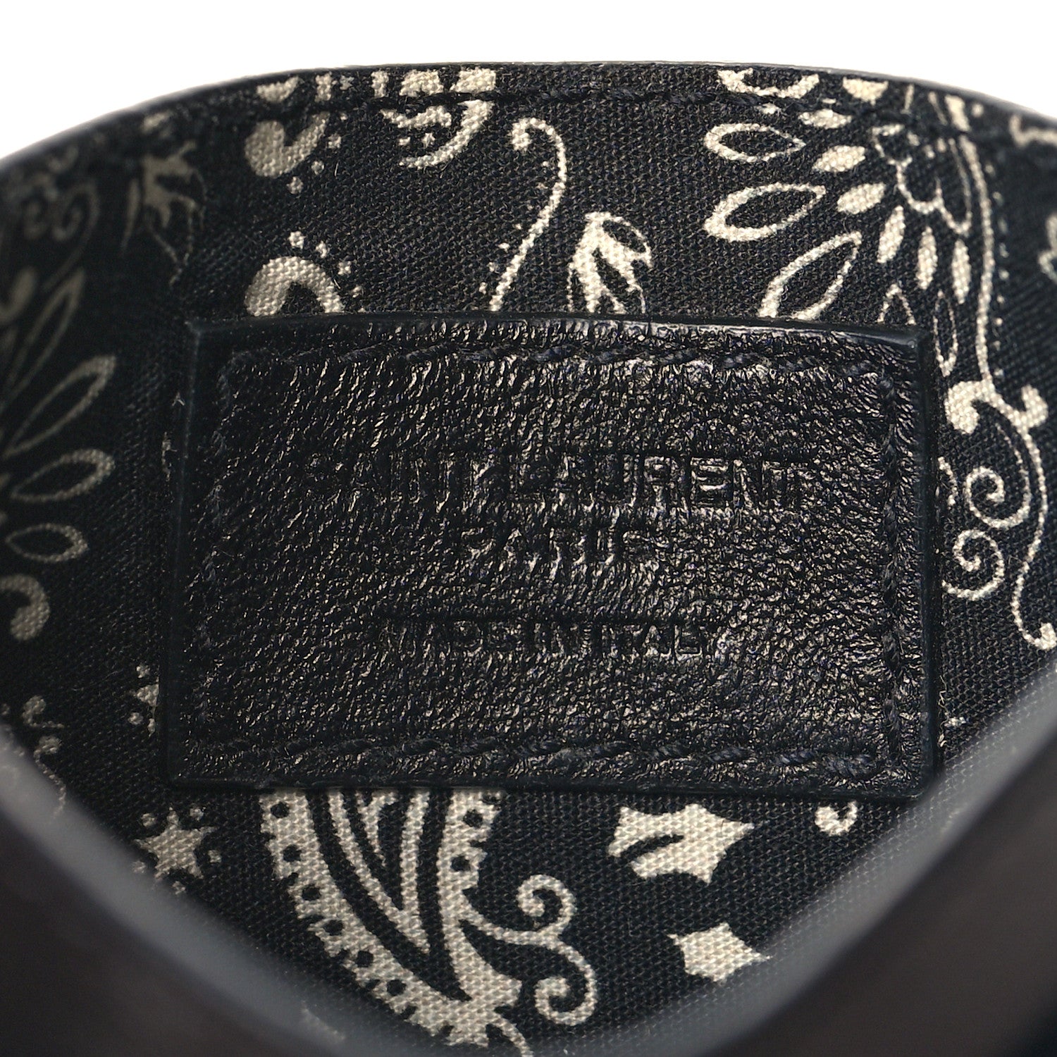 Saint Laurent Calfskin Card Case Black Black 6 of 7