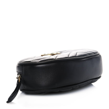 Gucci Calfskin Matelasse GG Marmont Belt Bag 85 34 Black 4 of 12