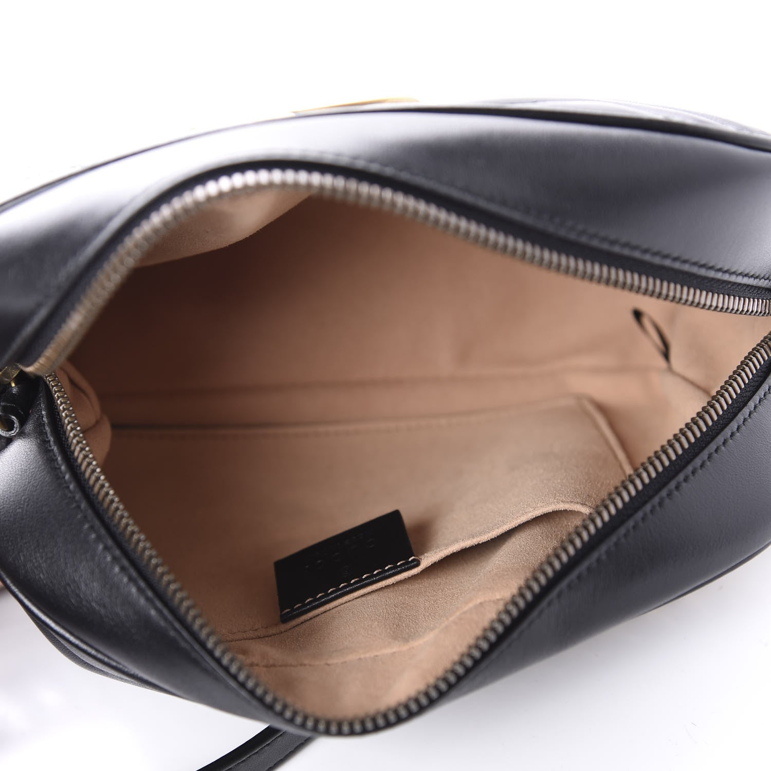 Gucci Calfskin Matelasse Small GG Marmont Chain Shoulder Bag Black 5 of 10