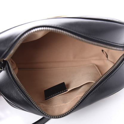 Gucci Calfskin Matelasse Small GG Marmont Chain Shoulder Bag Black 5 of 10