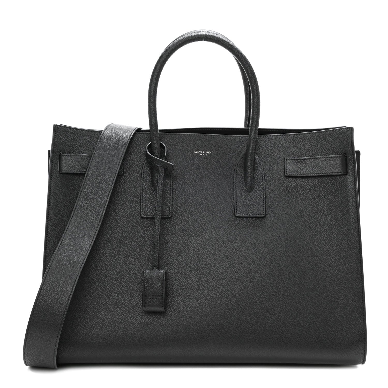 Saint Laurent Grained Calfskin Large Sac De Jour Carryall Black 1 of 8
