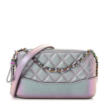 Chanel Iridescent Lambskin Calfskin Quilted Small Gabrielle Clutch With Chain Light Purple 1 of 12