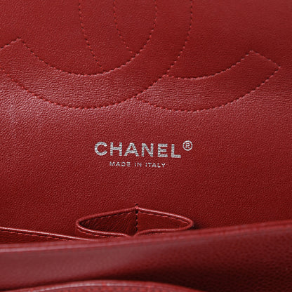 Chanel Caviar Quilted Jumbo Double Flap Dark Red 6 of 15
