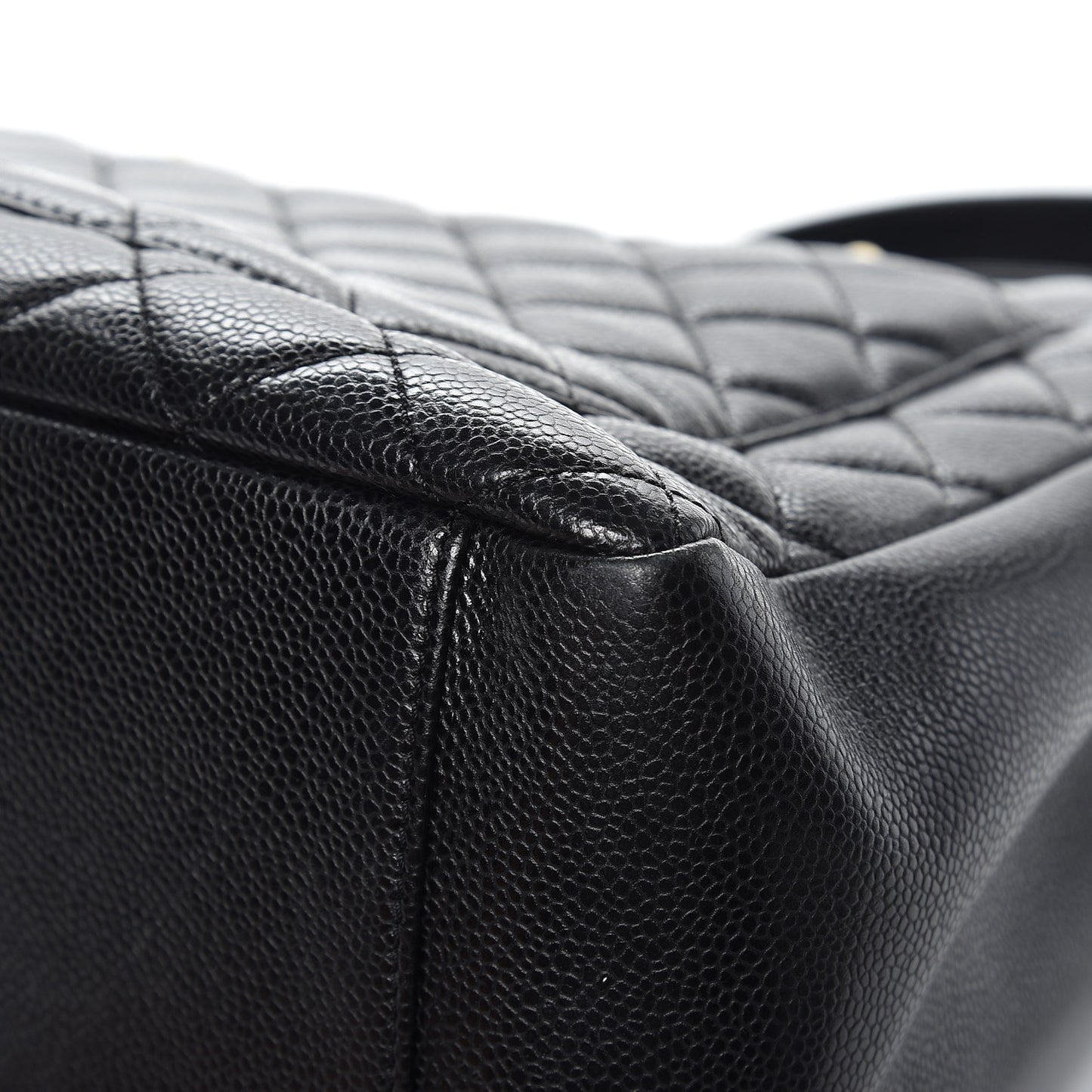 Caviar Quilted Grand Shopping Tote GST Black
