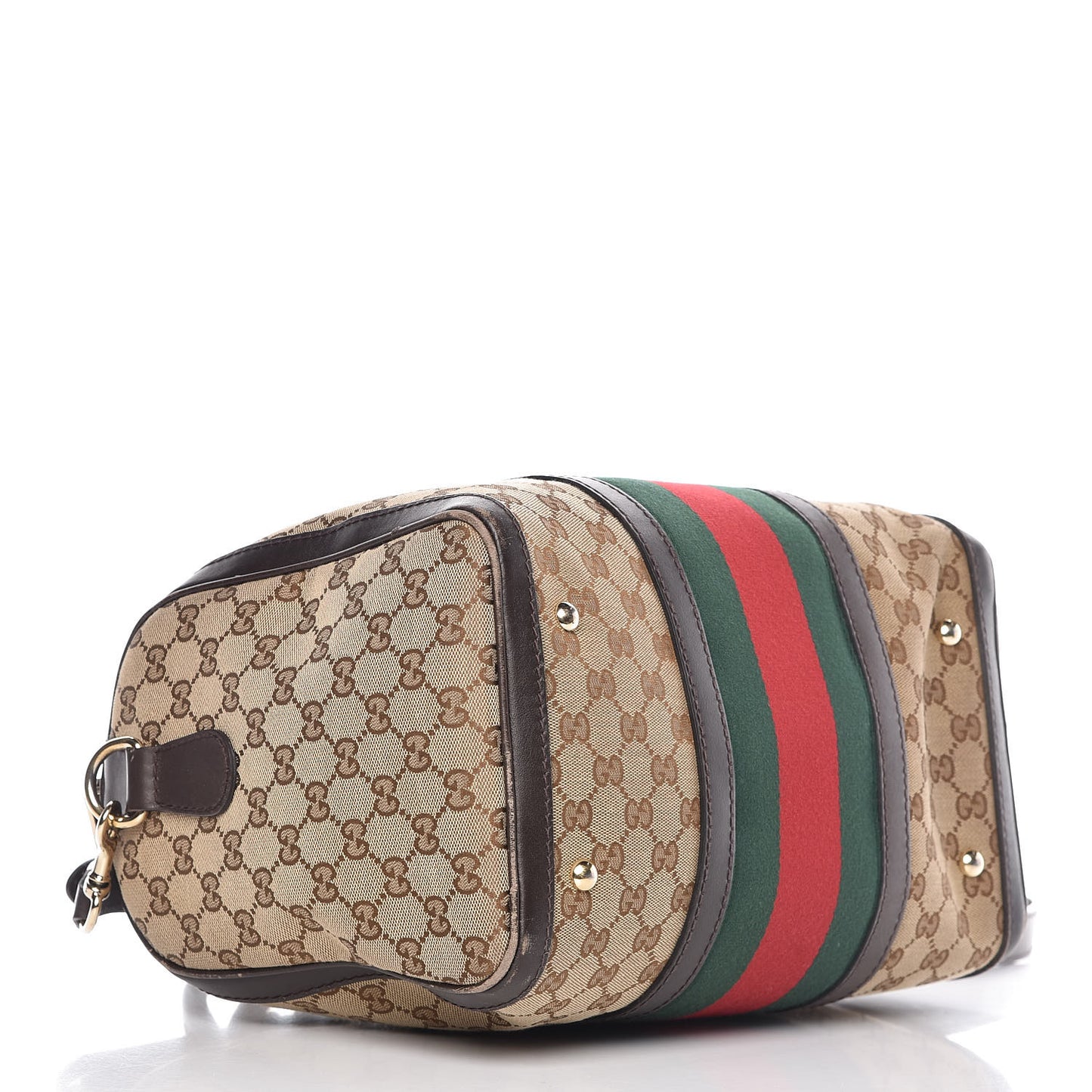 Monogram Vintage Web Medium Boston Dark Brown