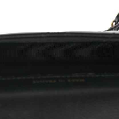 Chanel Goatskin Quilted Punk Essentials Chain Mini Flap Belt Bag Black 5 of 11