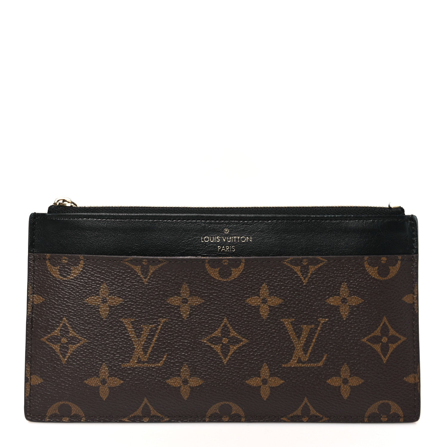 Louis Vuitton Monogram Slim Purse Black 1 of 9