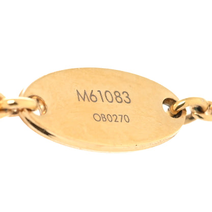 Louis Vuitton Brass Essential V Necklace Gold 4 of 4