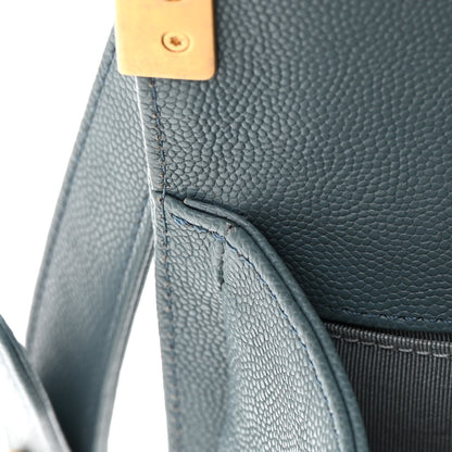 Chanel Caviar Quilted Medium Boy Flap Blue 13 of 17