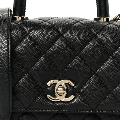Chanel Caviar Quilted Extra Mini Coco Handle Flap Black 9 of 12