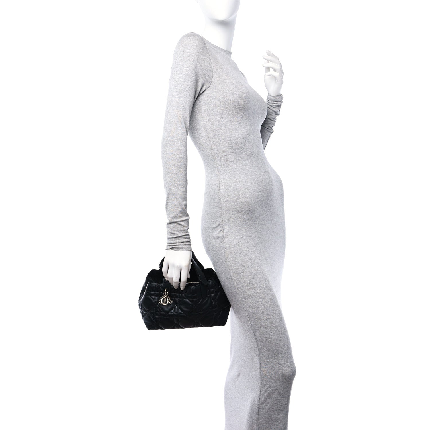 Christian Dior Calfskin Macrocannage Small Toujours Black 2 of 11