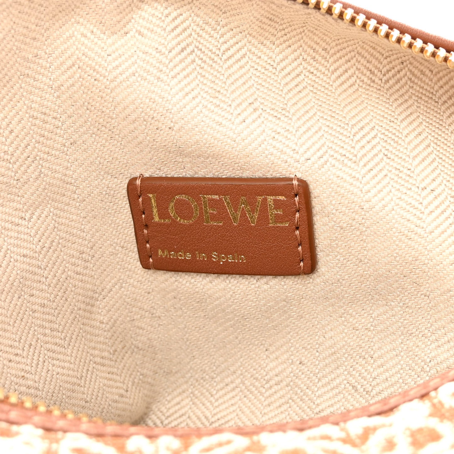 Jacquard Anagram Calfskin Small Cubi Bag Tan Pecan