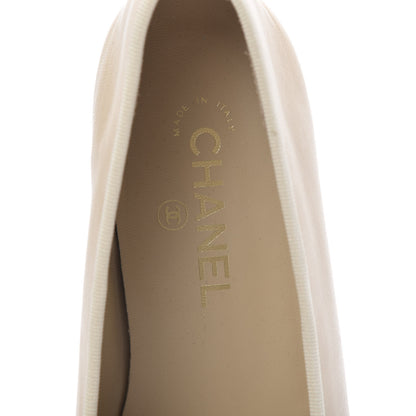 Chanel Lambskin CC Cap Toe Ballerina Flats 41 Beige Black 7 of 11