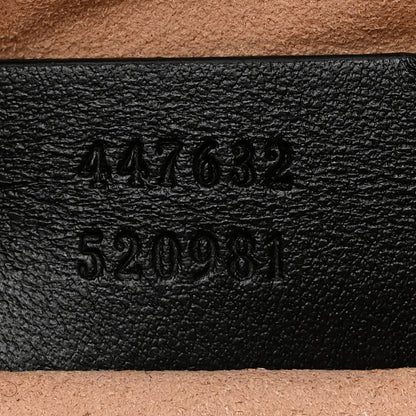 Gucci Calfskin Matelasse Small GG Marmont Chain Shoulder Bag Black 7 of 11