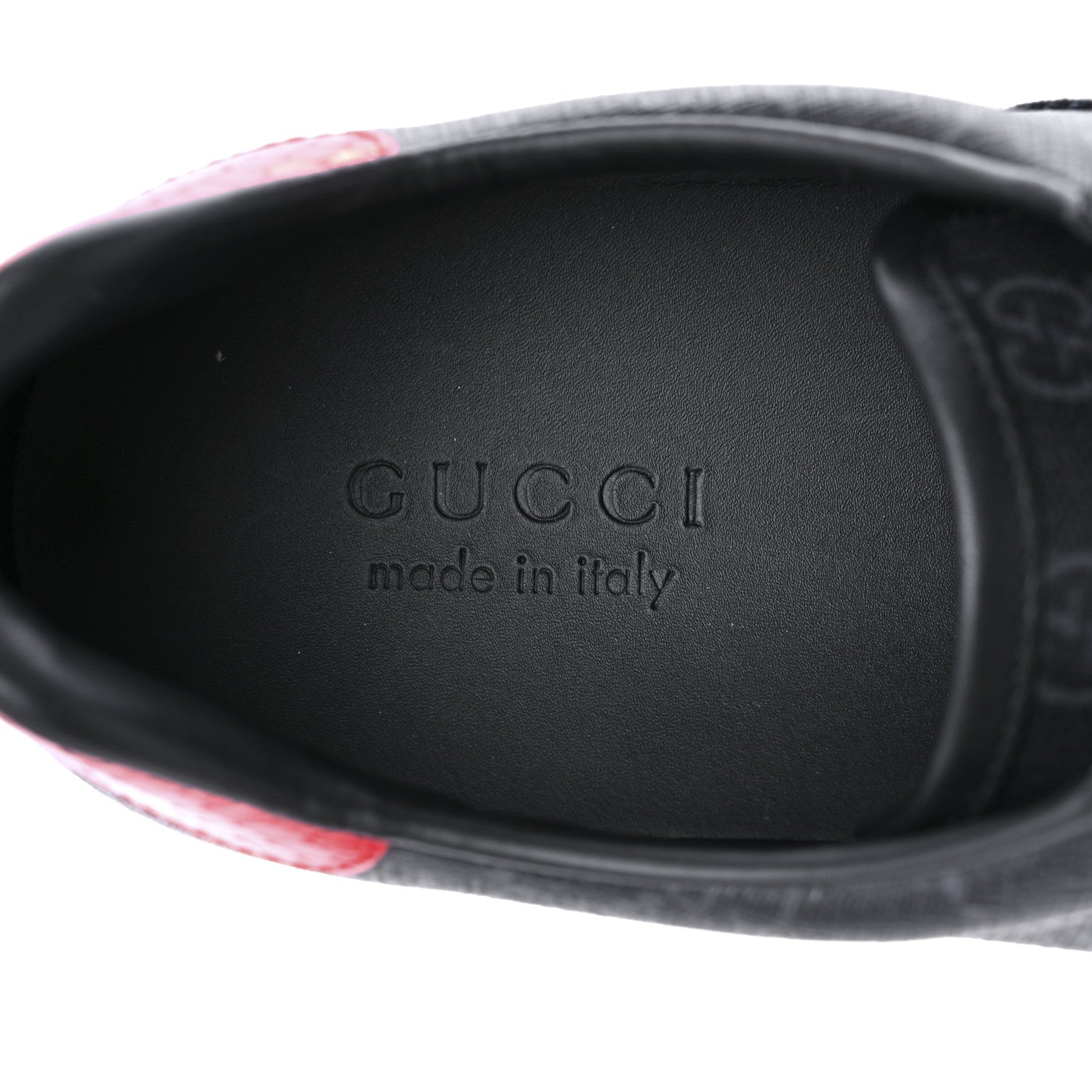 Gucci GG Supreme Monogram Ayers Web Mens New Ace Sneakers 9.5 Black 9 of 10