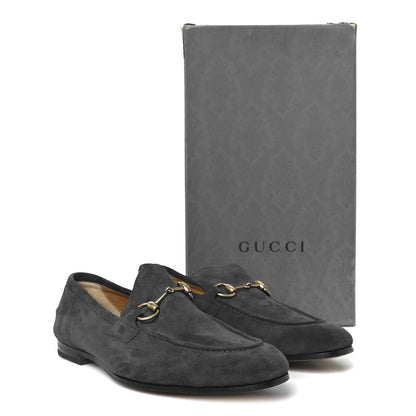 Gucci Suede Horsebit Mens Jordaan Loafers 9.5 Green 10 of 10