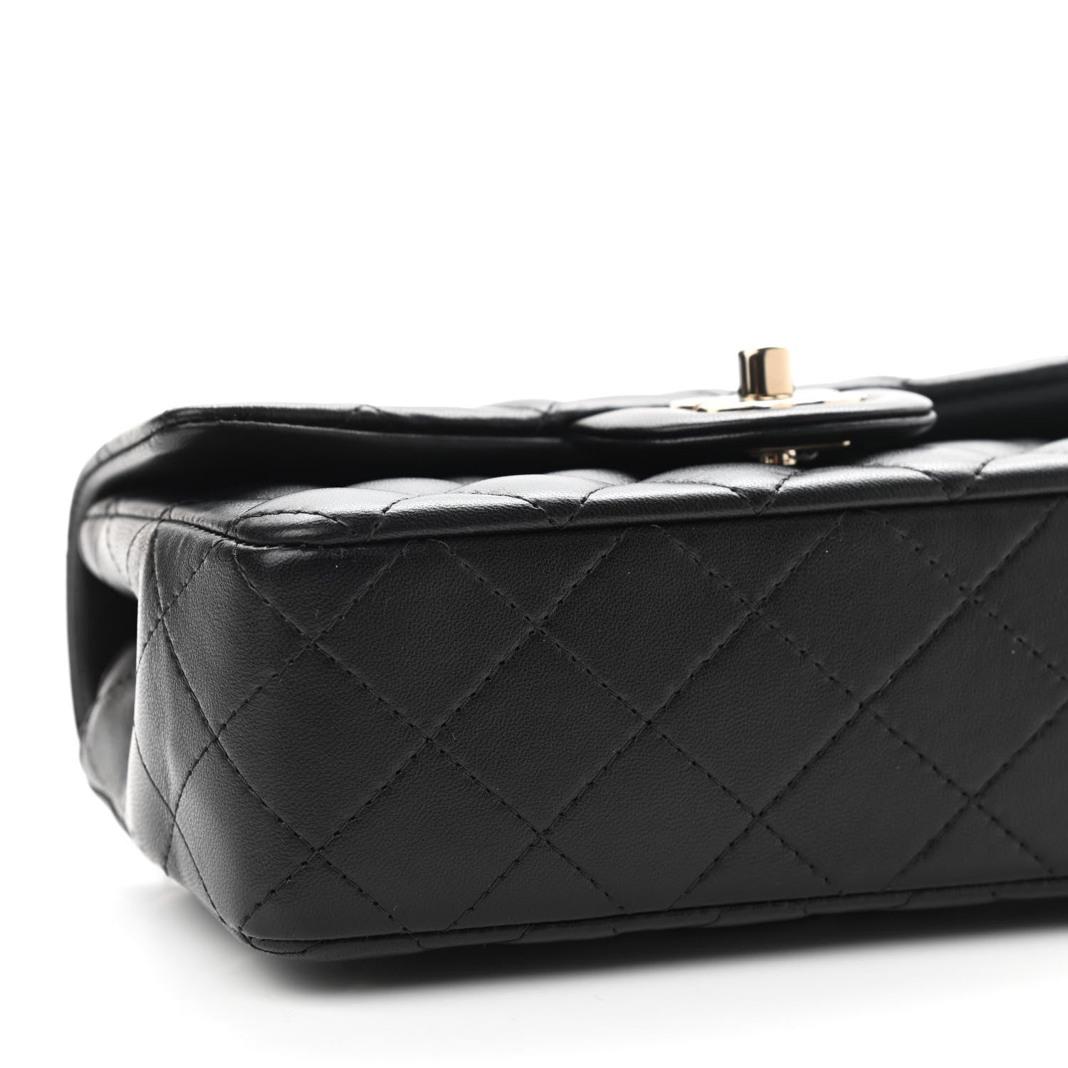 Chanel Lambskin Quilted Mini Rectangular Flap Black 8 of 9