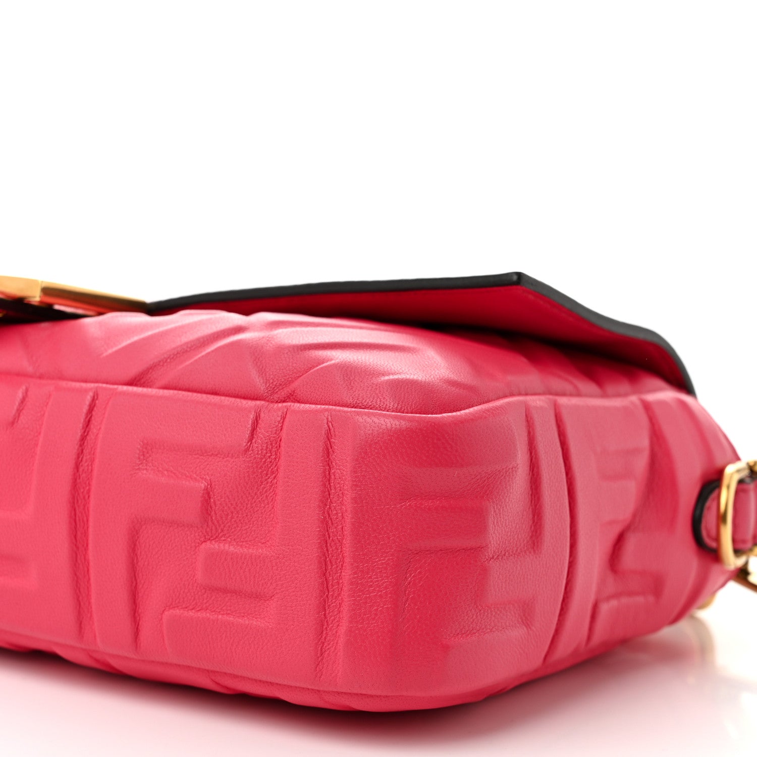 Fendi Nappa FF 1974 Embossed Baguette Lampone 10 of 12