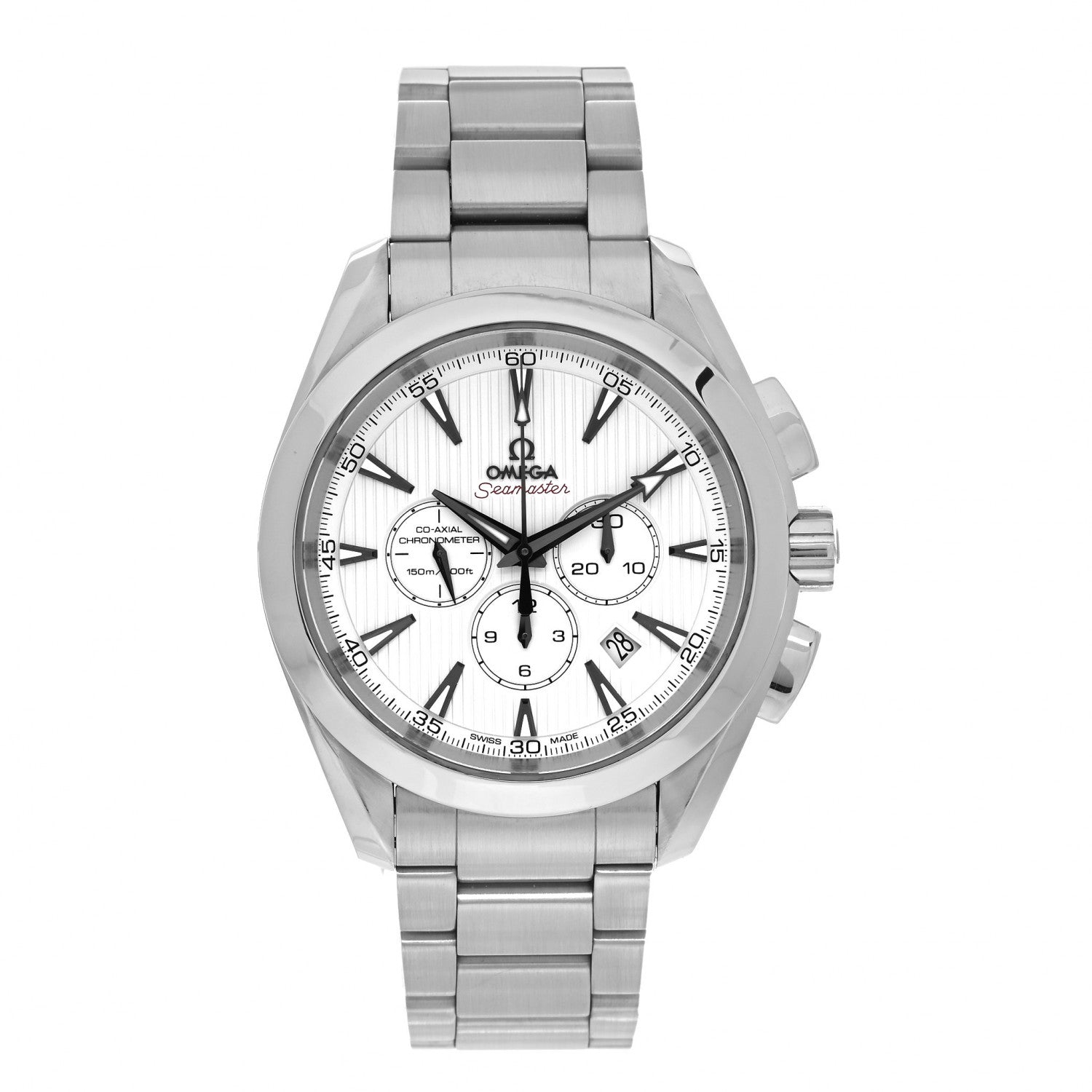 Omega Stainless Steel 44mm Seamaster Aqua Terra Chronograph Automatic Watch White 231.10.44.50.04.001 1 of 4