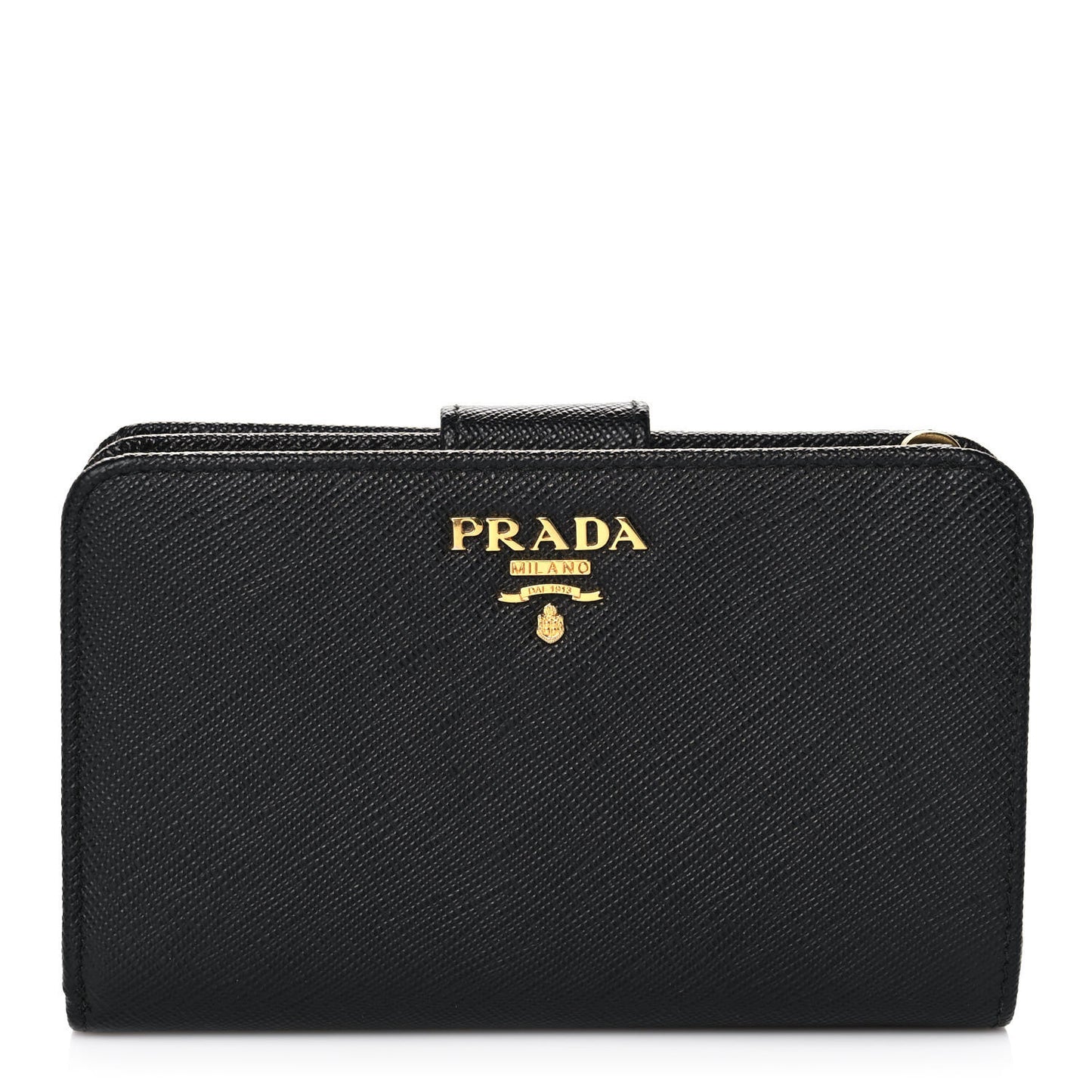 Saffiano Metal Compact Wallet Black
