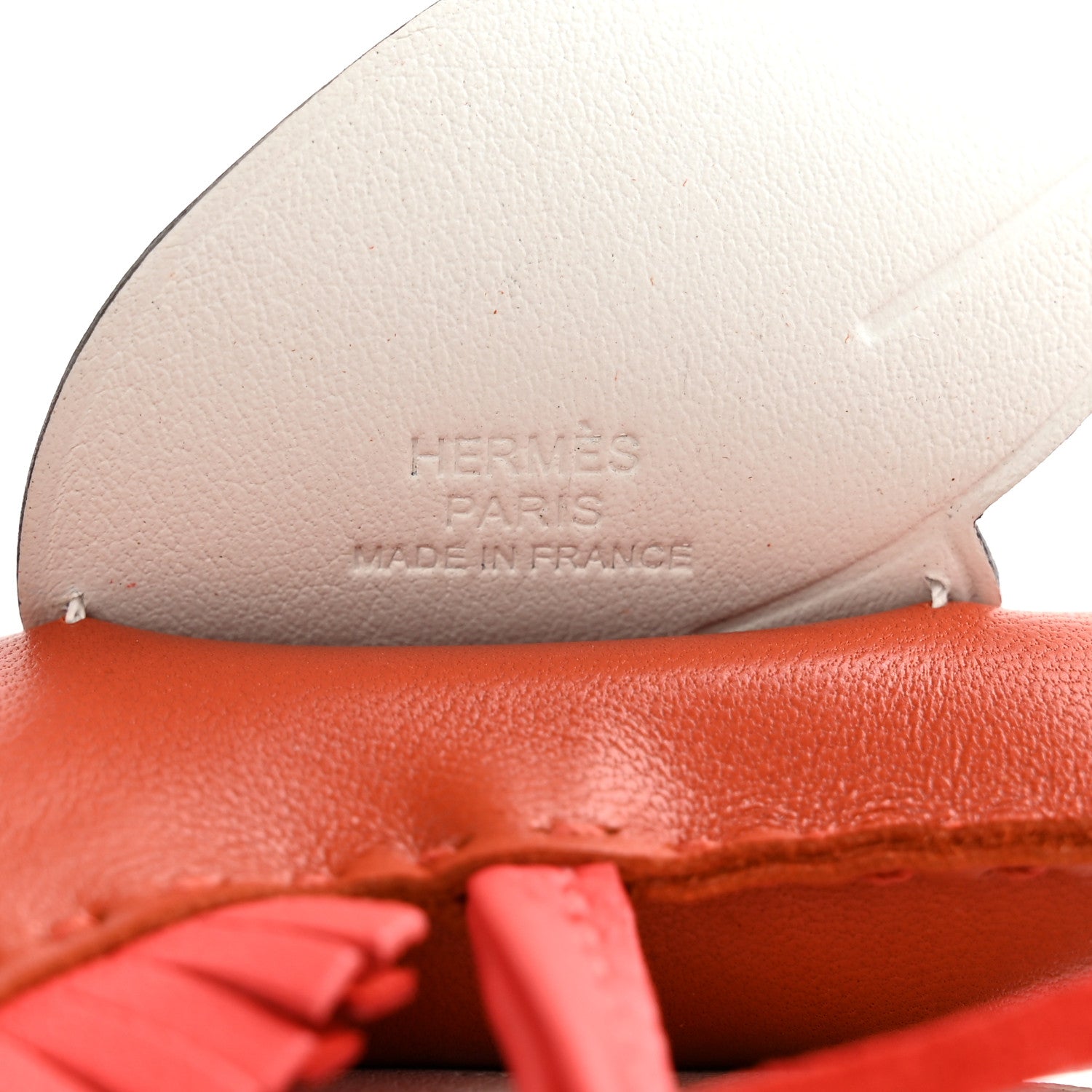 Hermes Milo Lambskin Grigri Rodeo Pegase Horse Bag Charm MM Orange Poppy Craie Terre Battue 4 of 5