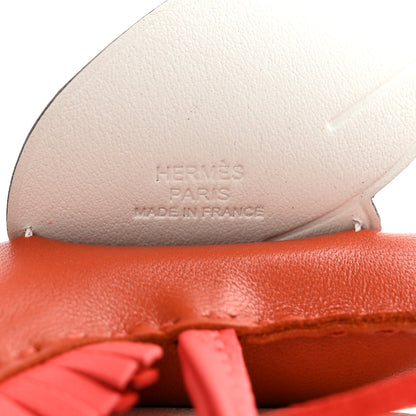 Hermes Milo Lambskin Grigri Rodeo Pegase Horse Bag Charm MM Orange Poppy Craie Terre Battue 4 of 5