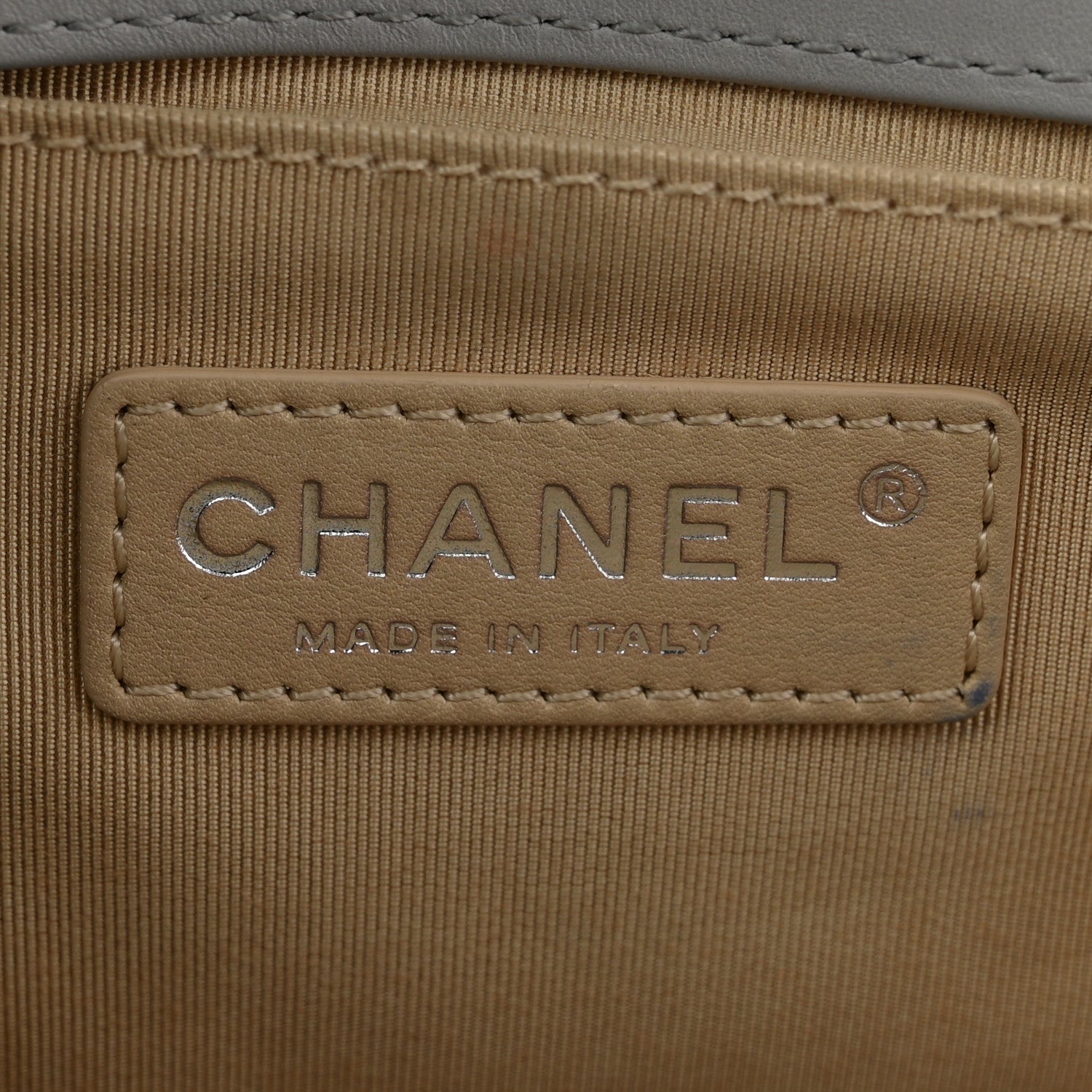 Chanel Patent Chevron Quilted Medium Boy Flap Grey 6 of 12