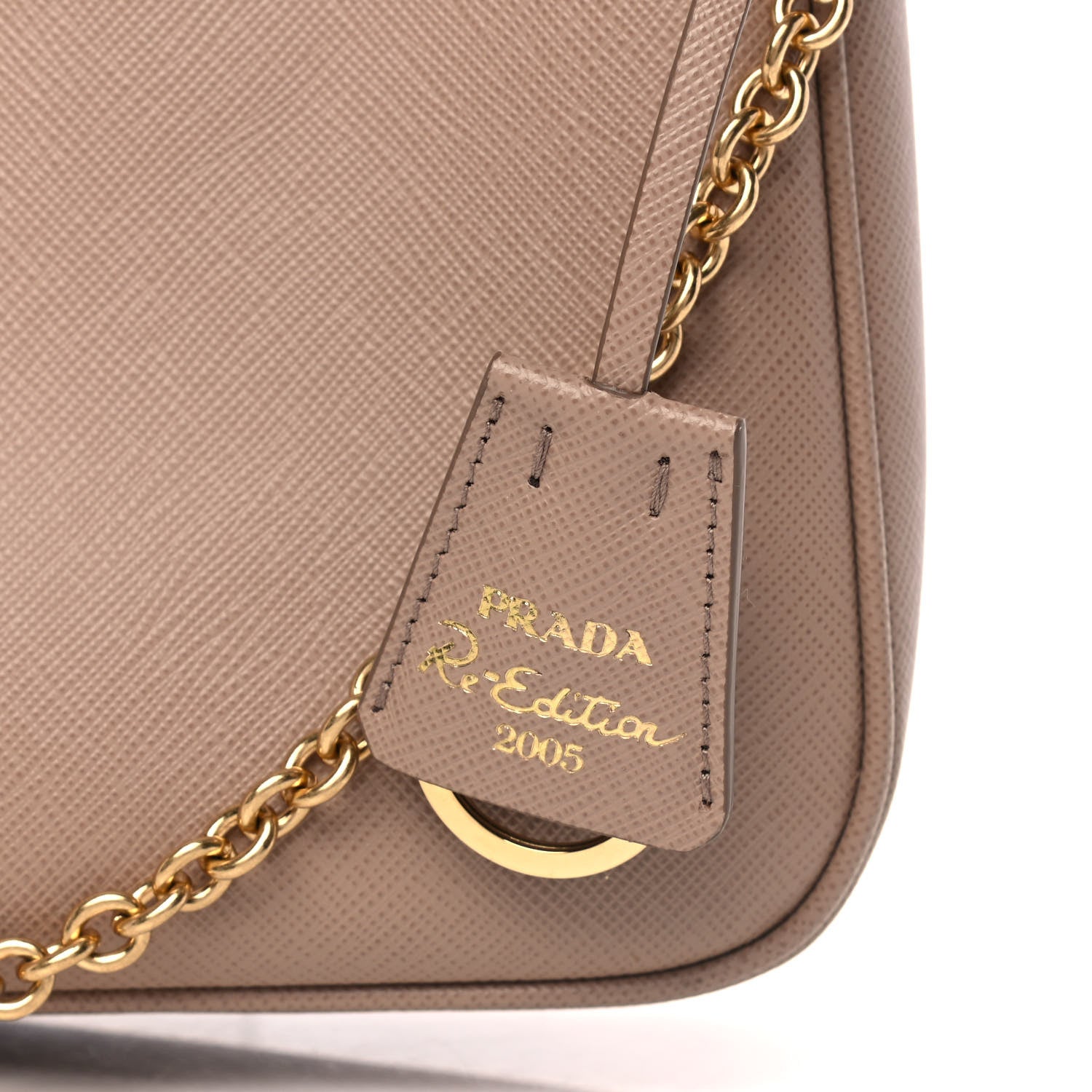 Prada Saffiano Re-Edition 2005 Shoulder Bag Cammeo Beige 12 of 13