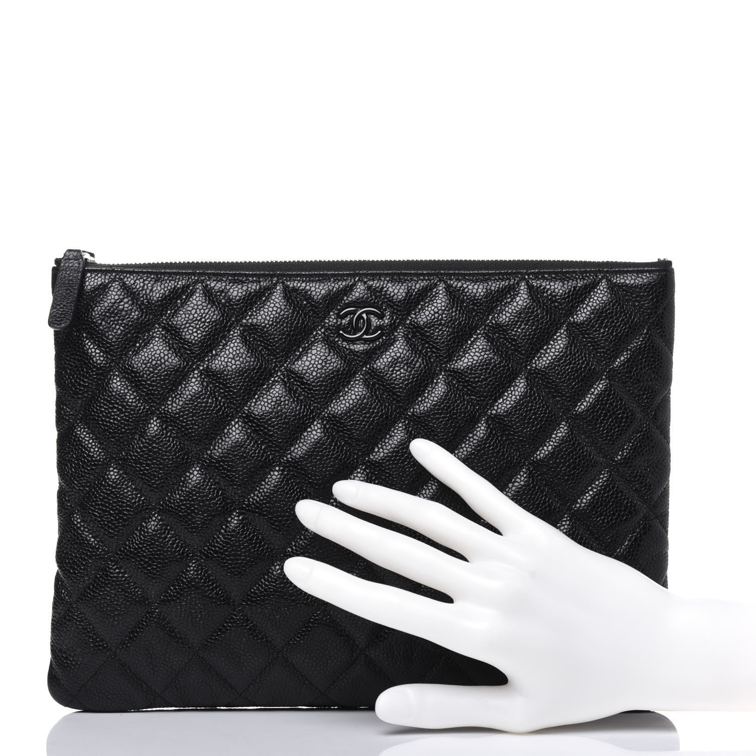 Chanel Caviar Quilted Medium Cosmetic Case So Black 2 of 16