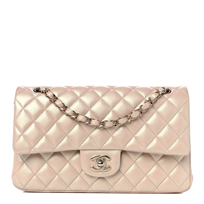 Chanel Iridescent Calfskin Quilted Medium Double Flap Beige 1 of 11