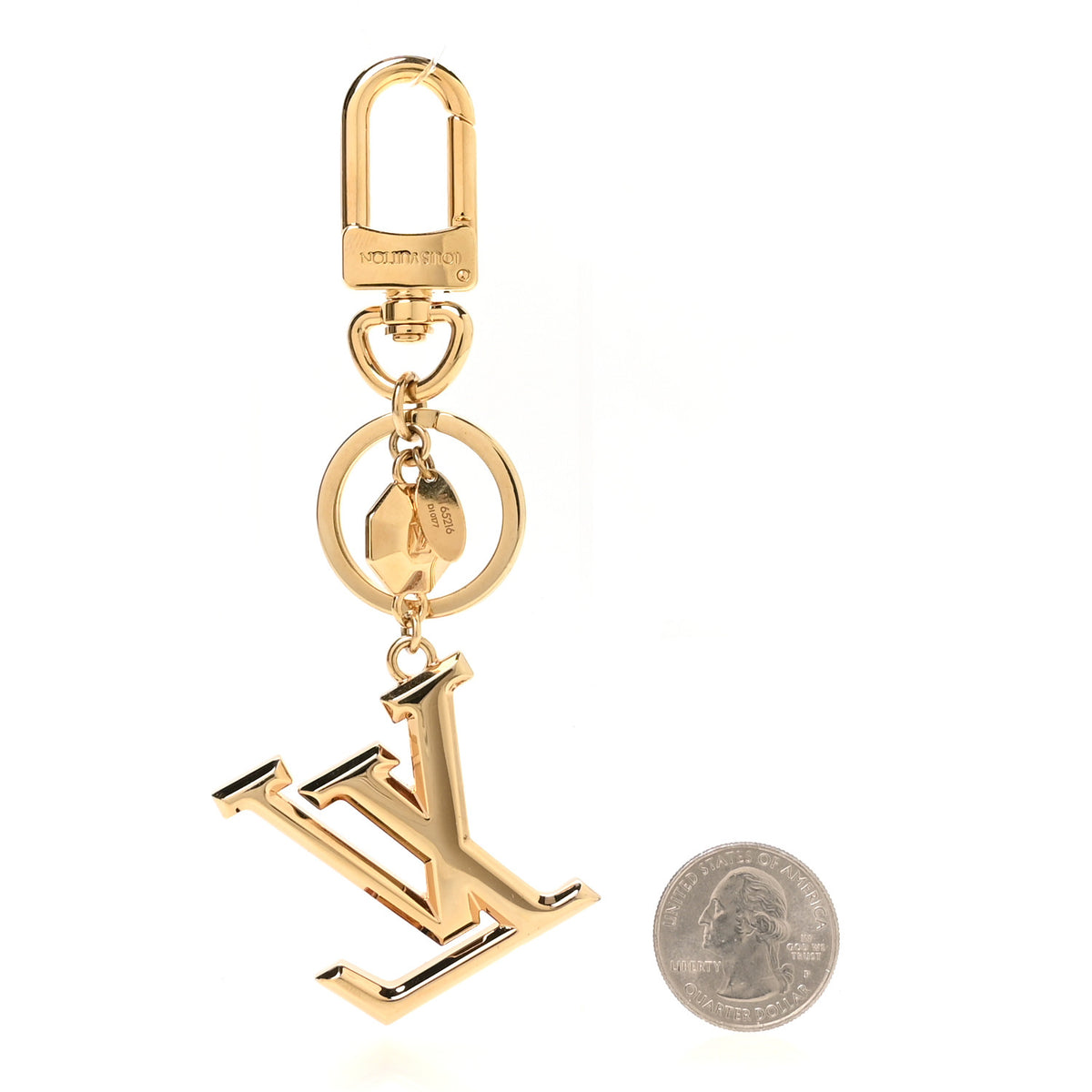 Louis Vuitton LV Facettes Bag Charm Key Holder Gold 2 of 5