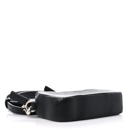 Balenciaga Grained Calfskin Logo Mini Cash Crossbody Pouch Black White 4 of 9