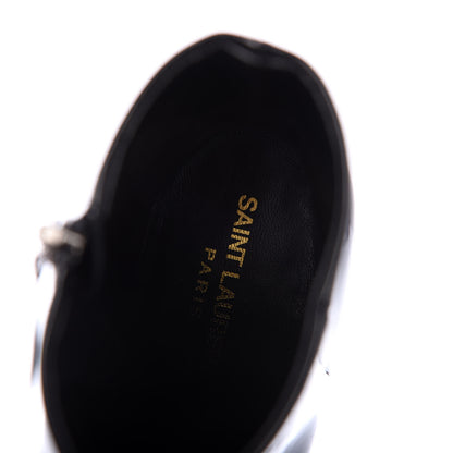 Saint Laurent Patent Loulou Ankle Zip Boot 37.5 Black 5 of 7