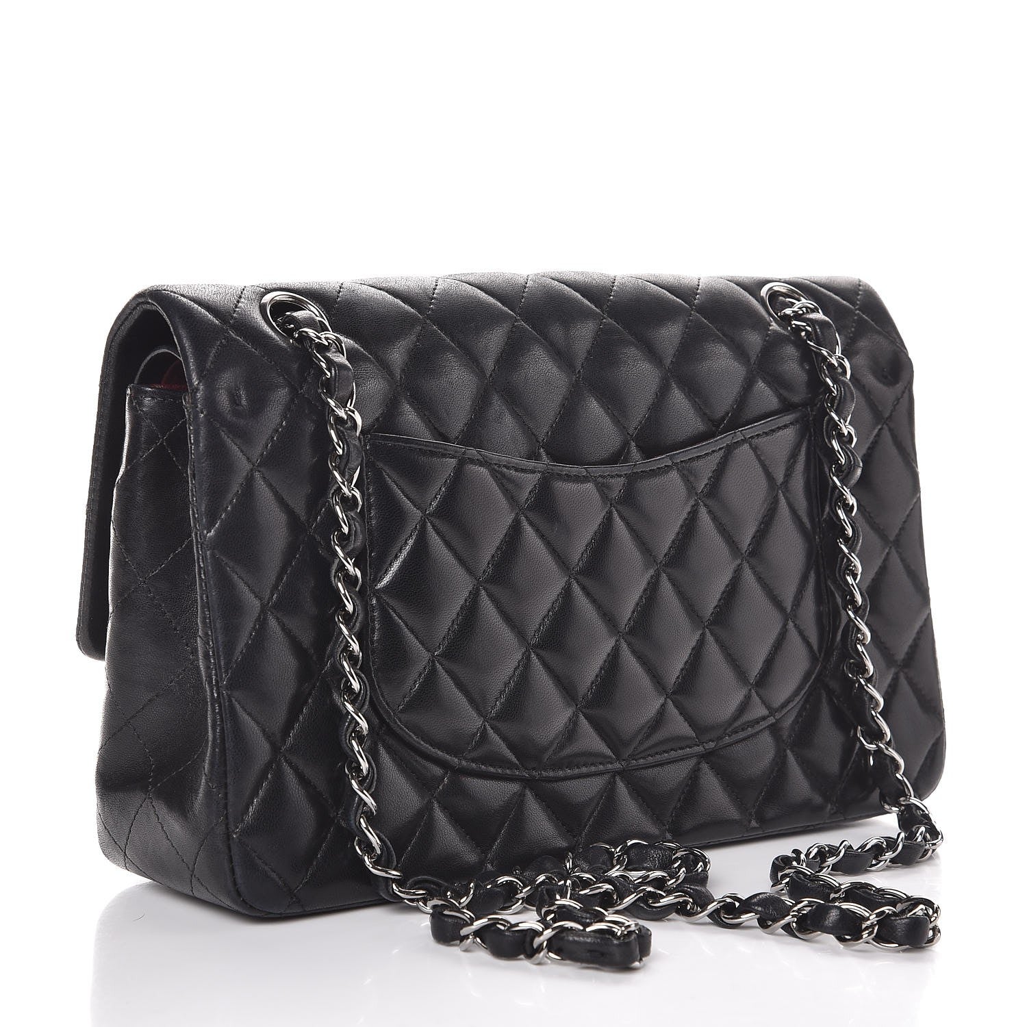 Chanel Lambskin Quilted Medium Double Flap Black 3 of 8