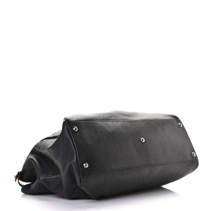 Fendi Goatskin Large Peekaboo Iconic Satchel Black 3 of 5