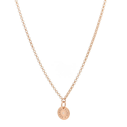 Hermes 18K Rose Gold Diamond Gambade Clou de Selle Necklace 1 of 4
