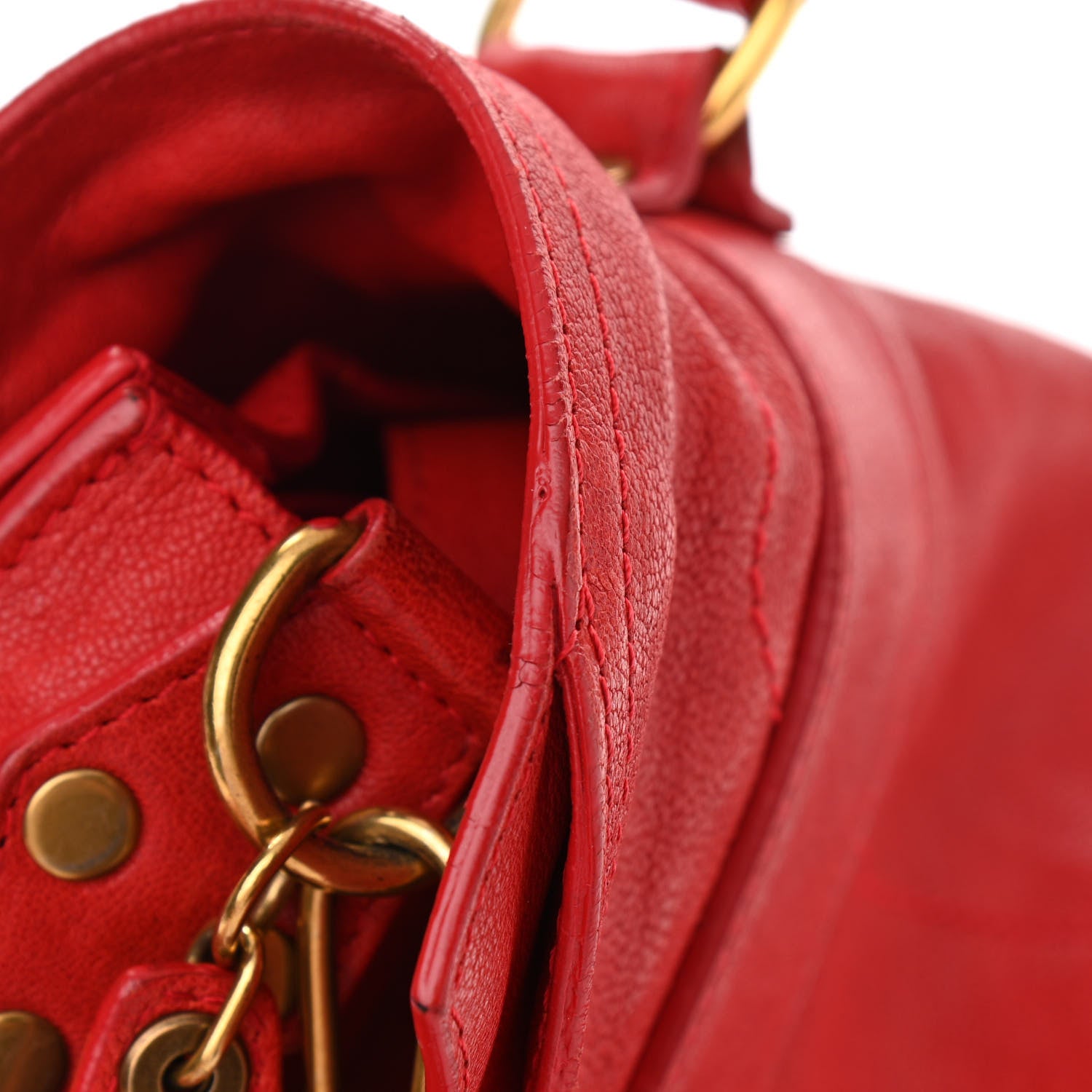 Proenza Schouler Lambskin Medium PS1 Satchel Bright Red 12 of 14