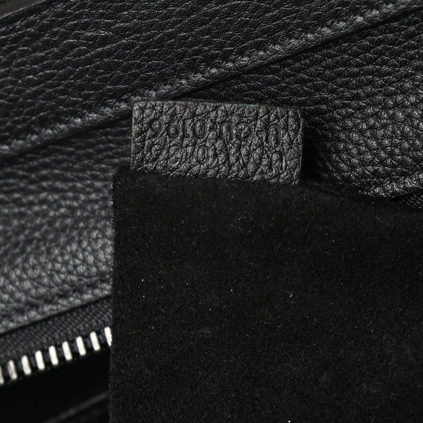Drummed Calfskin Mini Luggage Black