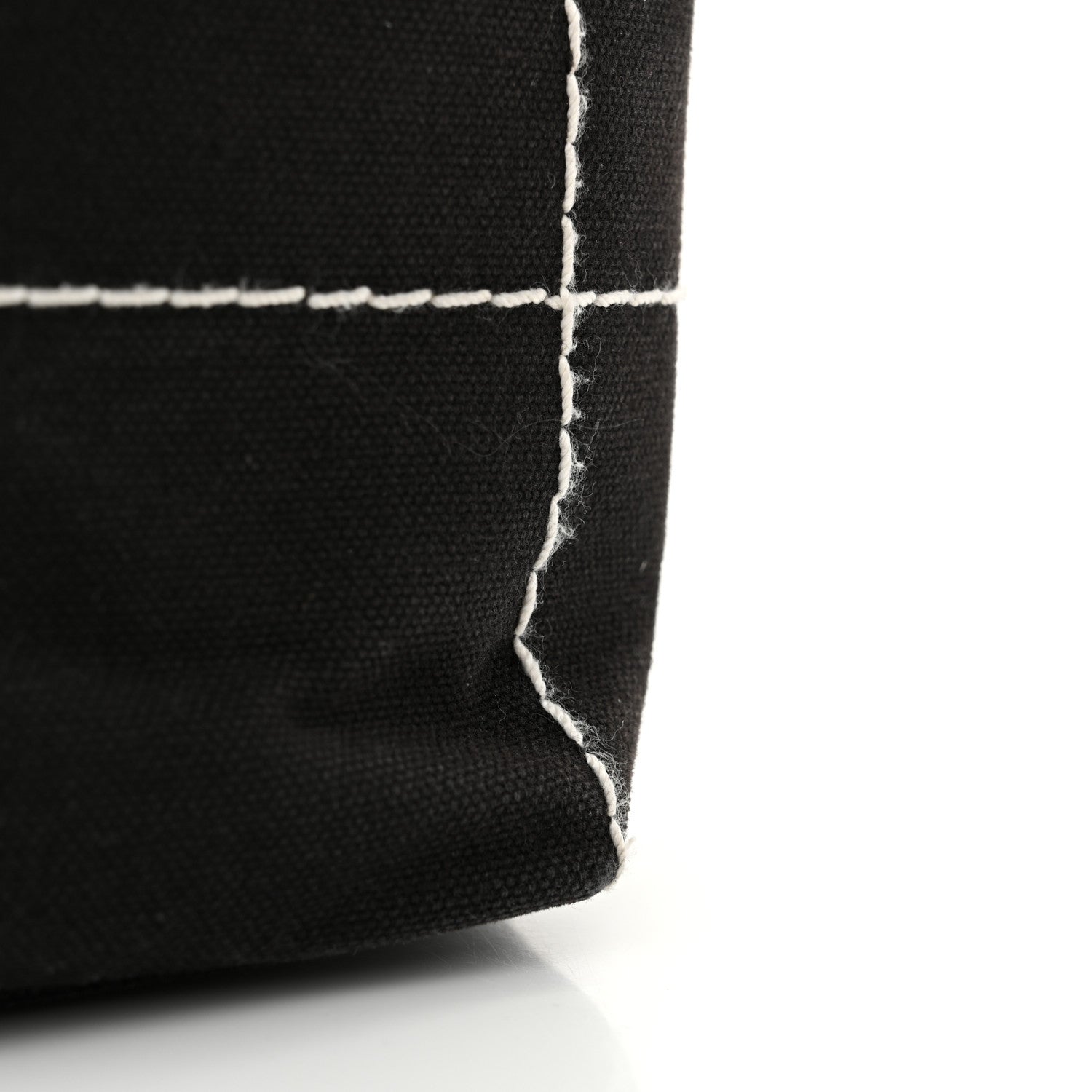 Chanel Canvas Square Stitched CC Small Tote Bag Black 18 of 19